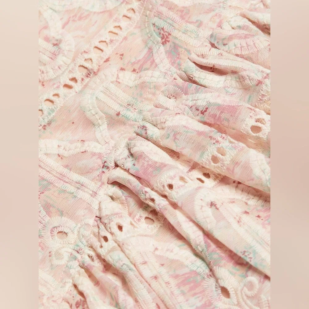 NWT En Saison Kiera Eyelet-Embroidered Mini Dress XS - Picture 3 of 7